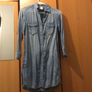 H&M denim shirt dress